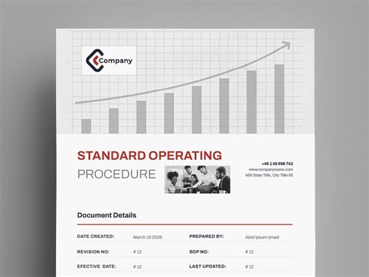 Standard Operating Procedure Template: Editable SOP Document (indesign, Word, Canva, PPTX) - Etsy UK