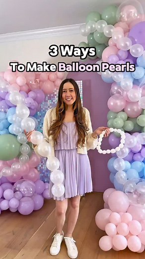 50K views · 346 reactions | 3 Simple methods for making balloon pearls! Try all of these balloon pearl styles to add an elegant touch to your balloon garland. Have you tried any of these? Which style is your favorite? #partyplanning #balloonarch #balloonartist #balloontips #balloontipsandtricks #balloons #balloondecor #balloontricks #balloontutorial #ballooneducation #partyideas #diyballoongarland #balloongarlandtutorial #balloonpearls | Cher Can Do It | Facebook