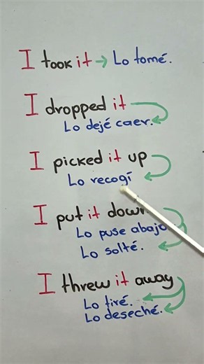 Acciones básicas en inglés: drop, pick up y put down
