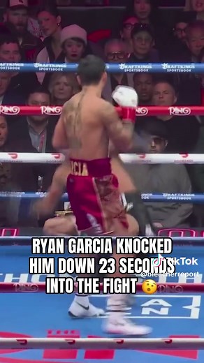 Ryan Garcia Knocks Down Mario Barrios in First Round