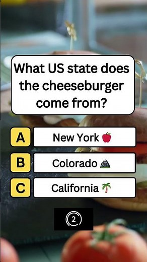 What U.S State does the CheeseBurger come from? #shorts #usa #quiz
