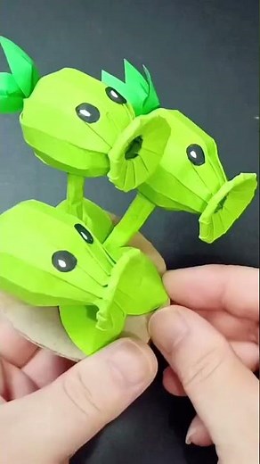 Origami Plants from Plants vs. Zombies#Tutorial #PlantsvsZombies #PVZ #DIY #Origami #handicraft