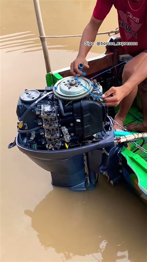 FUNCIONADO NA CORDA 💨 #automobile #powerboat #racingboat #marinediesel #diesel #dieselengine #foryou