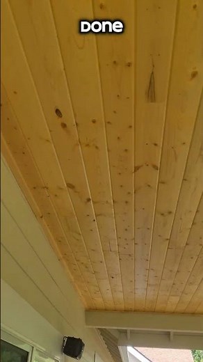 installing Pine Tongue and Groove with Trim Finish – Clean Look! #shorts #diy #carpentry