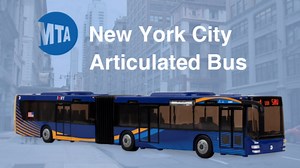 Daron MTA New York City Bus 16" Articulated Bus RT8571 Toy, Blue , Brown