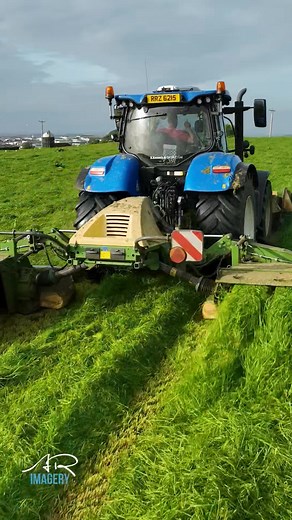 Dropping grass with the two T7.270s and Krone triple mowers #farming #agriculture #arimagery | AR Imagery - Farming & Agricultural Videographer