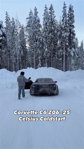 Corvette C6 Z06 Cold Start at -25°C