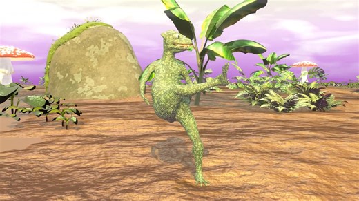 Girgit !!------ On an Unknown Island !! ----Cartoon Lizard Dance