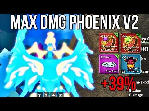 Max Damage Phoenix V2 Showcase!?『Blox Fruits』
