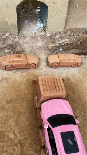 A Story Of Girlfriend Surprise 🫢🚗😱 ~ mini wood toy-woodworking art skill/wood / hand crafts/ #shorts