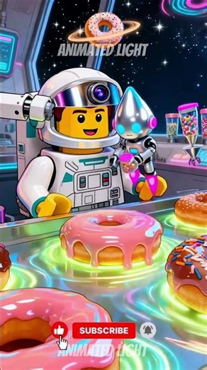 Lego POV: Making Donuts in Outer Space!#SpaceDonutFactory#AnimationawalStyle#CosmicCartoonAdventure