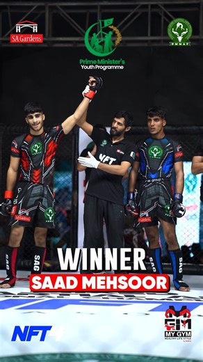15 reactions |  Clash of Warriors at NFT 4!  Saad Mehsoor 壘 vs Naveed Khan ⚡ — two rising MMA talents went head-to-head in an explosive showdown that had fans on their feet!  Pure passion, power, and heart inside the cage!  #NFT4 #MMA #PMMAF #FightNight #PakistanMMA #CombatSports #MixedMartialArts #CageFight #WarriorSpirit #AdrenalineRush #FightForGlory #SAGardens #MMA2025 #NextGenFighters #KnockoutEnergy | Pakistan Mixed Martial Arts Federation | Facebook