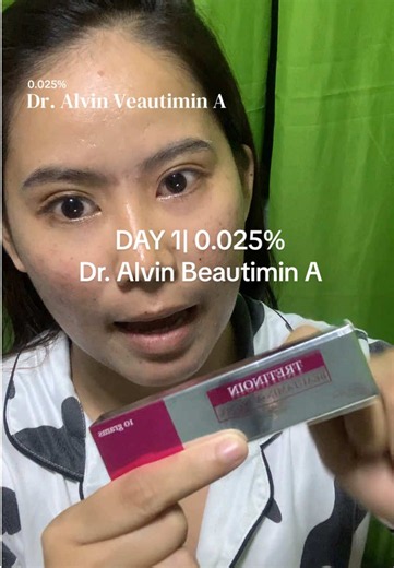 DAY 1| 0.025% Dr. Alvin Beautimin A #tretinoin #antiaging #antiacne #0.025%