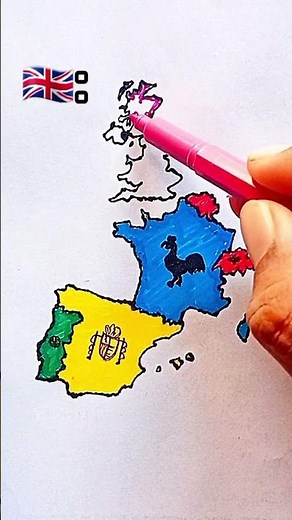 Draw Map of UK 🇬🇧 #uk #unitedkingdom
