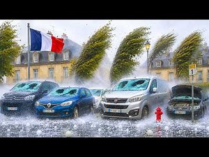 Severe Storms Hit France: Large Hail in Besançon, Powerful Winds Near Paris