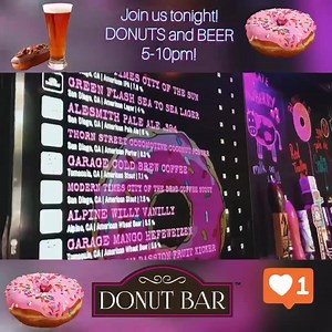 2.1K views · 53 reactions | ➕= 浪 Warm up with Donuts and Beer tonight at Donut Bar!!! The Most Award Winning Donuts in the USA with San Diego’s Finest Award Winning Craft Beers on Tap! Everyone is invited to our Encore Opening tonight from 5PM - 10PM! Come anytime and you will see the donuts being made by hand! #DonutBar #BestDonutsInTheWorld #SanDiego #DTSD #CraftBeer | Donut Bar | Facebook
