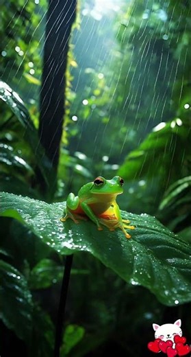“Glass Frog in the Rain — Transparent Beauty of the Amazon | 8K Calm Nature Video”