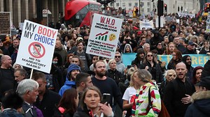 Anti-mask protesters descend on London streets | LBC