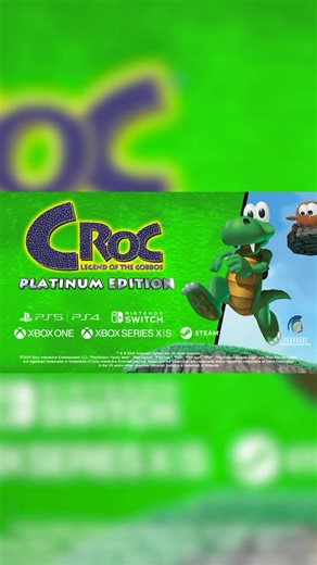 Argonaut Games on Instagram: "Croc’s back! And this time, he’s bringing a Platinum Trophy with him! 🏆 Croc Legend of the Gobbos: Platinum Edition launches 10/16 on all consoles! (And yes, it’s a free update for all existing customers!) #croclegendofthegobbos #gaming #videogames #indiegames #retrogames #oldschool #croc #argonautgames"