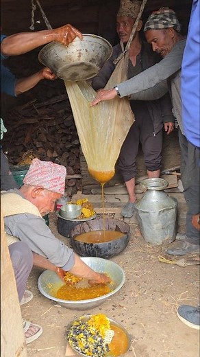 The Legendary Himalayan Honey Harvest | Collecting & Filtering Wild Cliff Honey #honey #harvesting