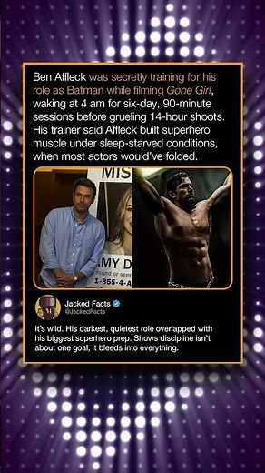 Ben Affleck was secretly training for his role as Batman while filming Gone Girl