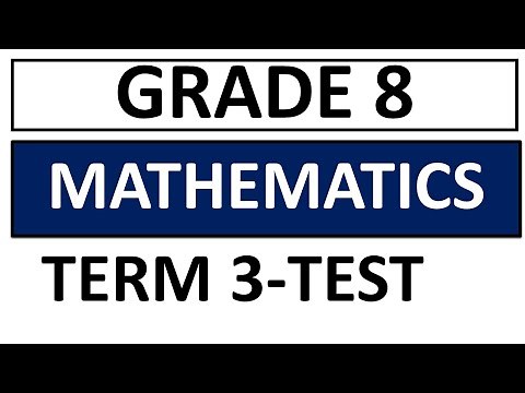 MATHEMATICS GRADE 8 TERM 3 SEPTEMBER THUNDEREDUC GRADE 8 MATHEMATICS END OF TERM 3 TEST MEMO -PREP