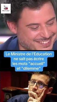The Minister of Education doesn't know how to spell "accueil" and "dilemme"