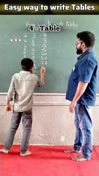 Easy way to write tables / innovative ideas #education #challenge #iqtest #quizbot #quizzing