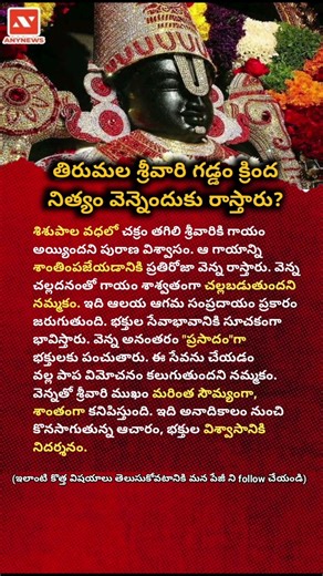 Why Is Butter Applied Daily Under Lord Venkateswara’s Chin | Tirumala Temple Secret