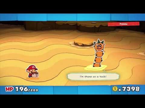 Drowning in Quicksand in Paper Mario Color Splash