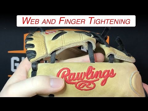 Tightening Baseball Glove Web and Finger Laces