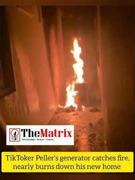 TikToker Peller's generator catches f1re, nearly burns down his new home