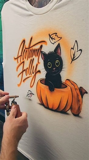 871K views · 11K reactions | Meow .. mew? mow? reow? how do you spell it? Airbrush painting a quick simple cat illustration. #drawing #cat #airbrush #graffiti #art | Dale the Airbrush Guy | Facebook
