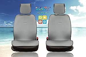 Sojoy IsoTowel™ Universal Breathable Isothermal Car Seat Cover Cushion for Front 2 Seats Size Large (Dark Gray)