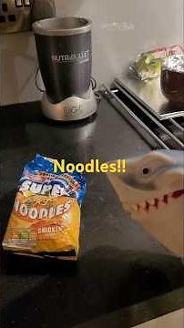 Shark Puppet makes Noodles