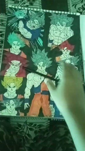 Goku all forms drawing