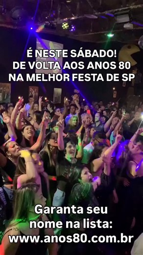 Anos 80 - Projeto Autobahn on Instagram: "É NESTE SÁBADO! DE VOLTA AOS ANOS 80 NA MELHOR FESTA DE SP! Com nome na lista - 45, Sem lista: 90, Nomes na lista pelo site: www.anos80.com.br DE VOLTA AOS ANOS 80 NO AUTOBAHN NESTE SÁBADO 21h Endereço: Rua Turiassu, 806 - Perdizes Informações: www.anos80.com.br WhatsApp: (11) 98761-1980 Não fique de fora desta festa histórica! Garanta seu nome na lista: www.anos80.com.br Muito New Order, Smiths, Cure, Erasure, Depeche, A-ha, Cyndi Lauper, Duran, Pet Sho