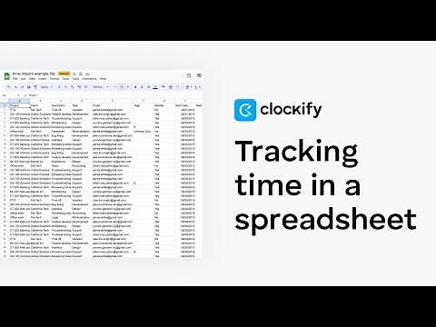 How to track time in a spreadsheet