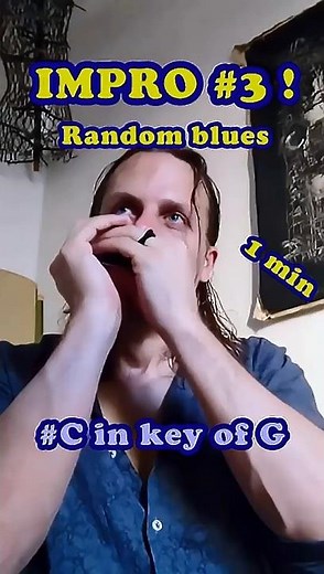 Harmonica IMPRO #3 - Blues (C in key of G) #harmonicatutorial #jam #blues #bluesrock #harmonica