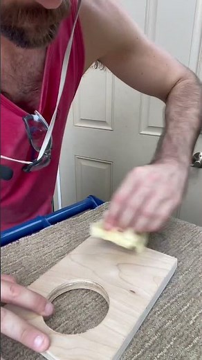 Sanding and Staining Birch Plywood for the Van Build