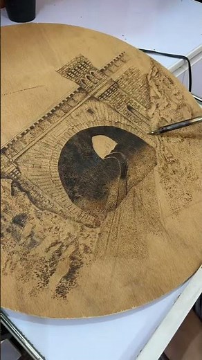 Turning wood into life through 🔥 #pyrography #timelapseart #artist #woodburning