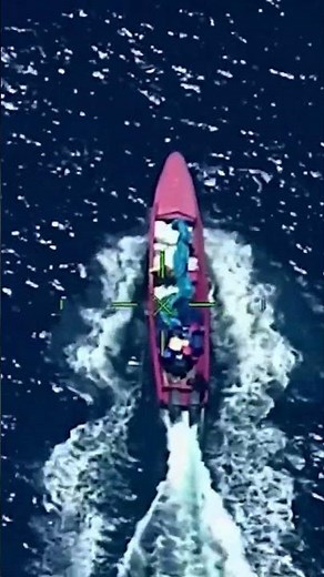 Coast Guard Cutter’s crew interdicting a go fast boat suspected of drug smuggling off of Haiti 2025