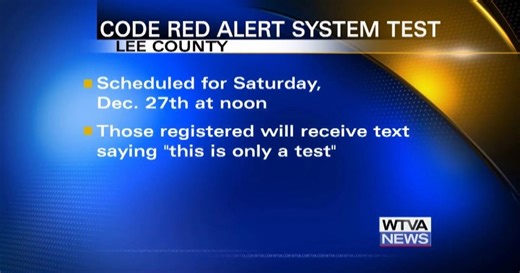 Lee County to test CODE RED alert system on Saturday, Dec. 27