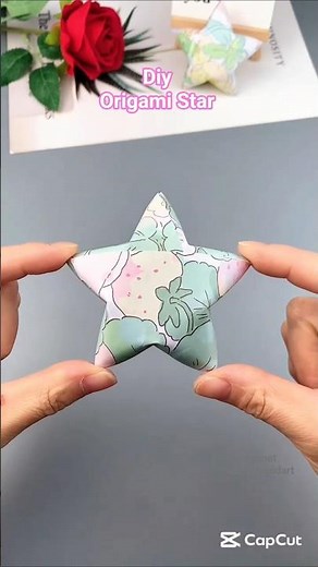 Diy origami big Star ⭐ simple paper craft #diy #diystar #shorts #origami #papercraft