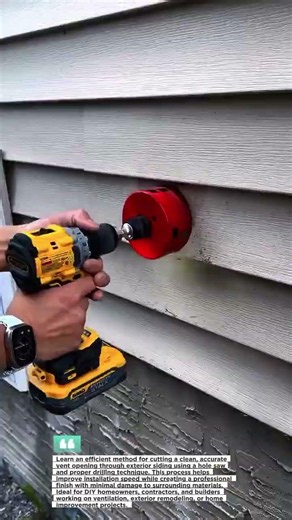 Perfect Siding Vent Hole Installation Guide #DIY #Construction #HomeImprovement