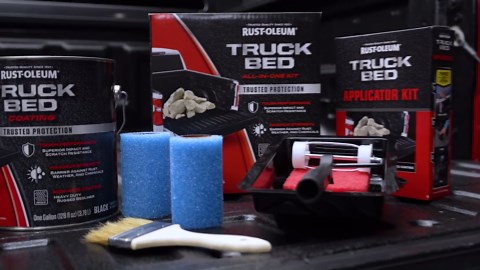 Rust-Oleum Automotive Roll-On Truck Bed Liner Kit, Black, 1 Gallon