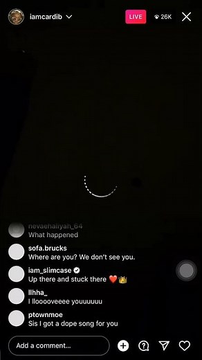 Cardi B went on Instagram live Naked