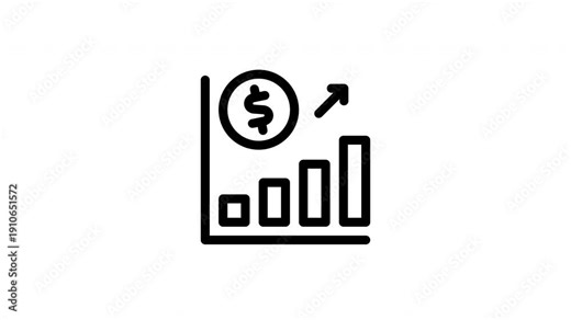 investment chart animated icon