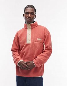 Columbia Helvetia II printed half snap fleece in red multi | ASOS