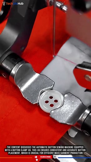 Innovation Automatic Button Sewer: Fast, Strong Stitch, Aesthetic, Mass Garment Production #tech